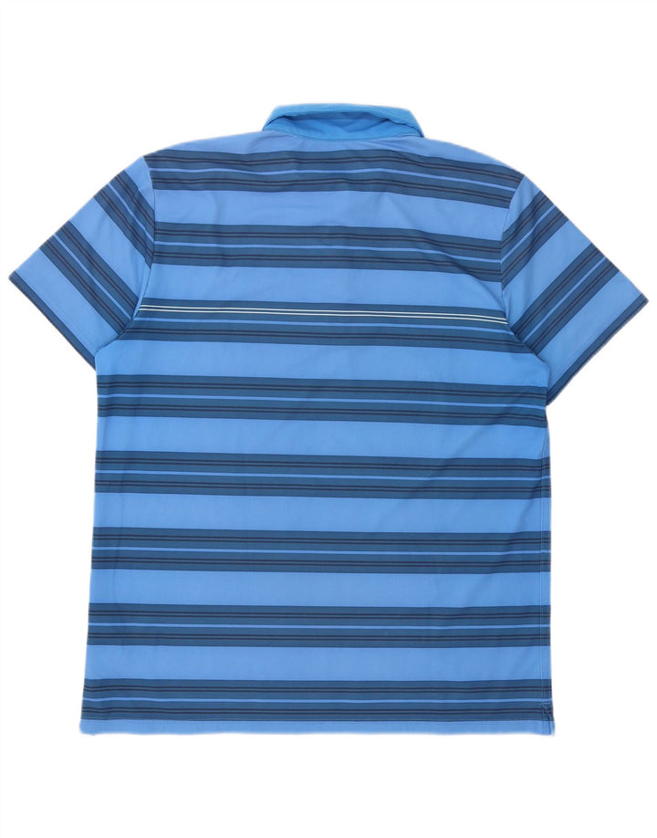 Nike Polo Dri Fit para hombre poliéster a rayas azules grandes