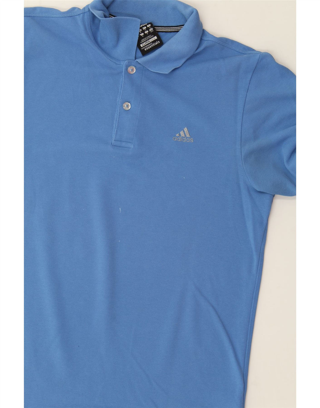 ADIDAS Mens Clima 365 Polo Shirt Medium Blue Cotton Vintage Adidas and Second-Hand Adidas from Messina Hembry 