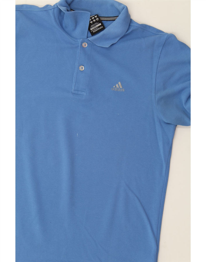 ADIDAS Mens Clima 365 Polo Shirt Medium Blue Cotton Vintage Adidas and Second-Hand Adidas from Messina Hembry 