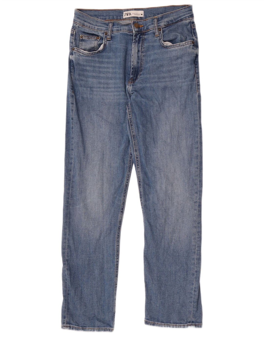 Zara Jeans Rectos Mujer EU 40 Medium W30 L27 Algodón Azul