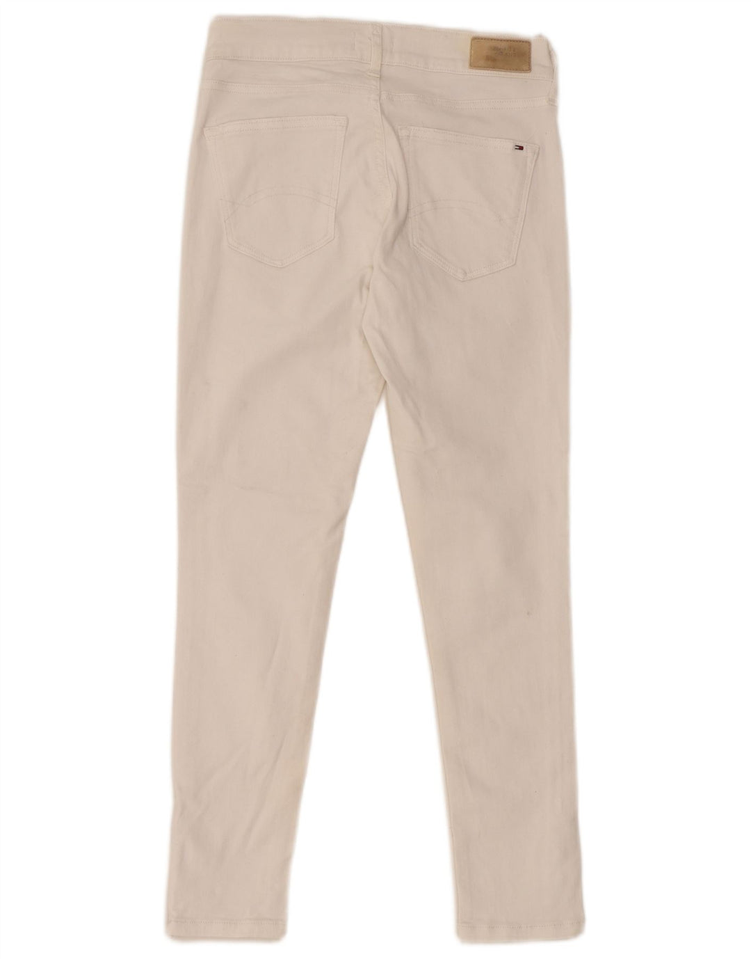 TOMMY HILFIGER Vaqueros pitillo de talle medio para mujer W25 L25 Algodón blanco