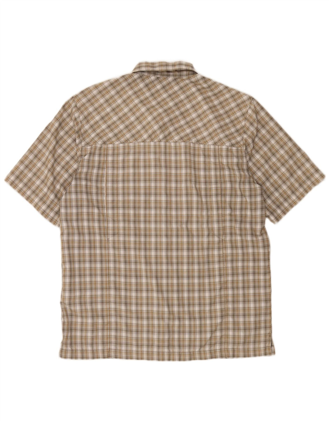 MC Kinley Camisa de manga corta para hombre Poliéster a cuadros caqui medio