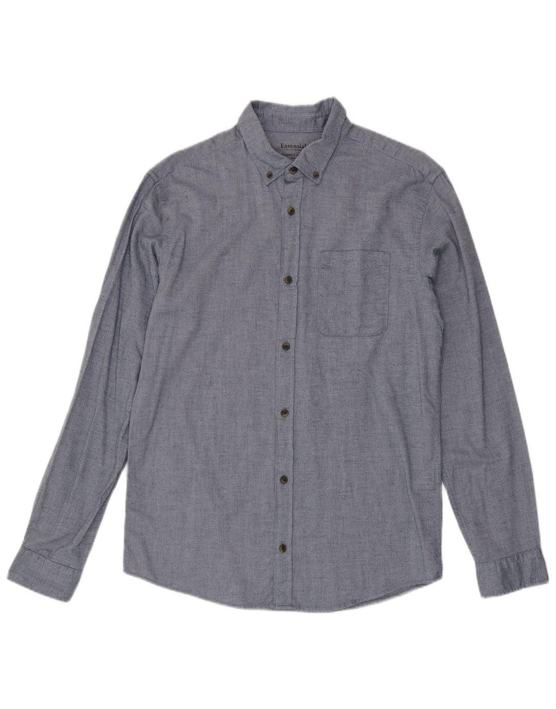 Jack & Jones Hombre Camisa De Franela De Algodón En Espiga Azul Grande