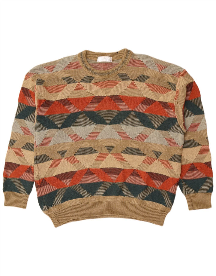 Marks & Spencer Jersey con Cuello Redondo para Hombre XL Multicolor Geométrico