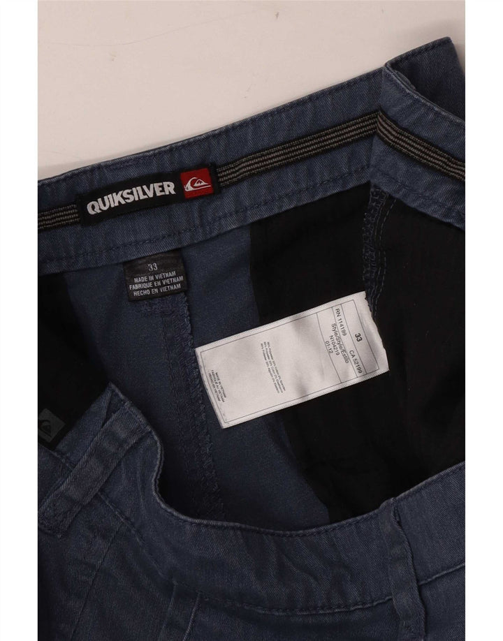 Pantalones cortos chinos Quiksilver para hombre W33 Algodón azul medio