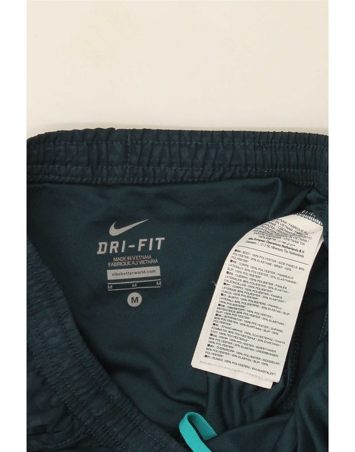 Nike - Pantalones cortos deportivos para mujer, talla 44, poliéster con lunares verdes medianos