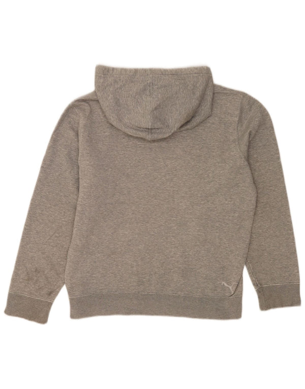 Puma Sudadera con capucha gráfica para hombre, talla pequeña, gris moteado