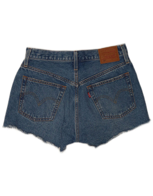 Levi's Mujer 501 Shorts De Mezclilla Desgastados W27 Algodón Azul Pequeño