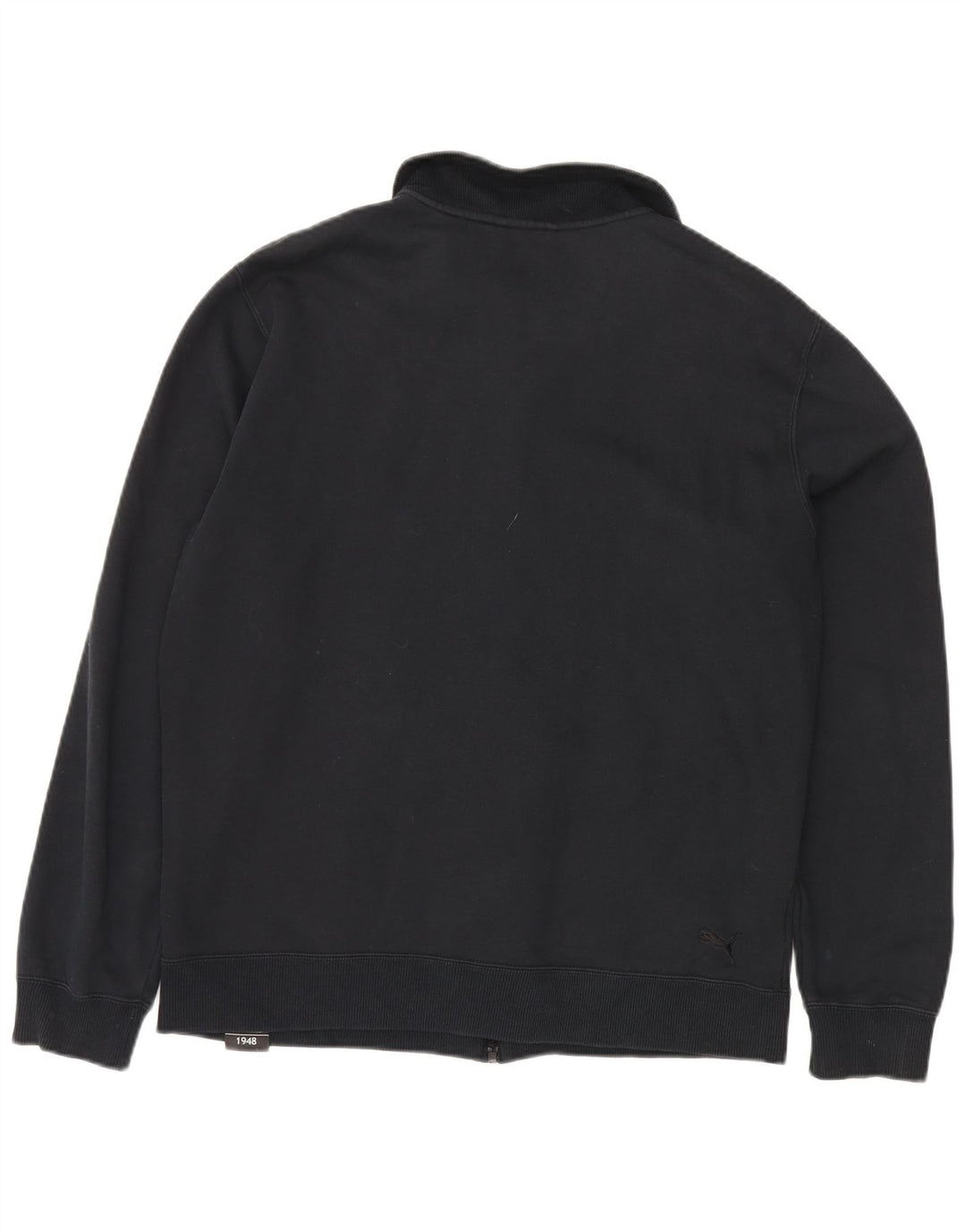 PUMA Chaqueta superior de chándal con gráfico para hombre, talla grande, algodón negro