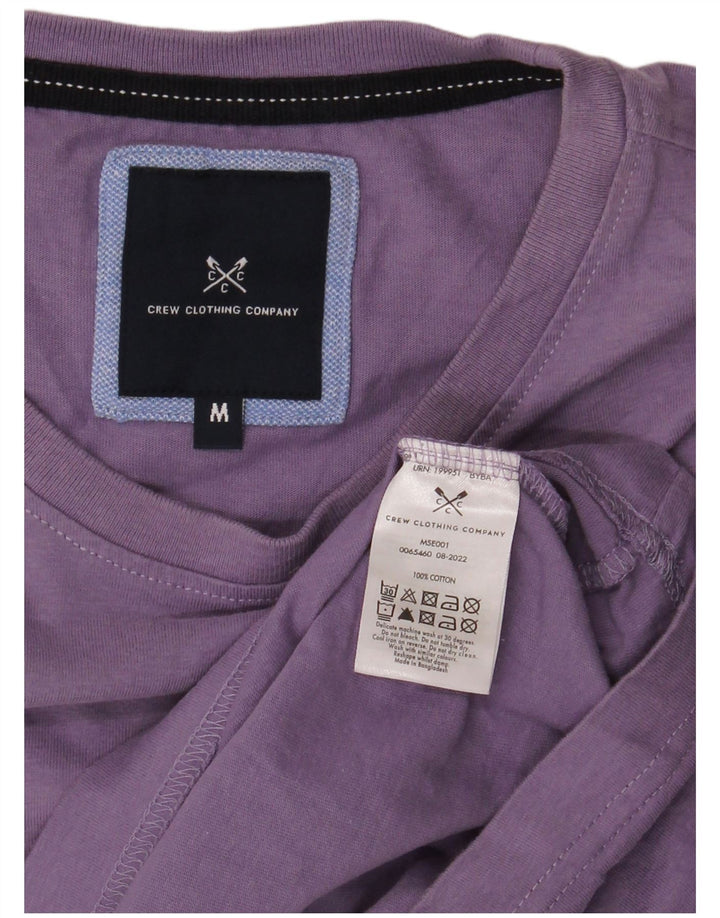 CREW CLOTHING Camiseta para hombre Top Medio Algodón Púrpura