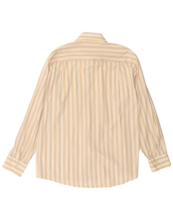 Camisa vintage para hombre grande a rayas beige