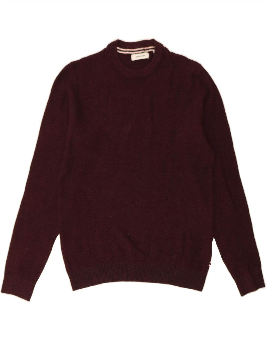 JACK & JONES Mens Crew Neck Jumper Sweater Medium Burgundy Cotton Vintage Jack & Jones and Second-Hand Jack & Jones from Messina Hembry 