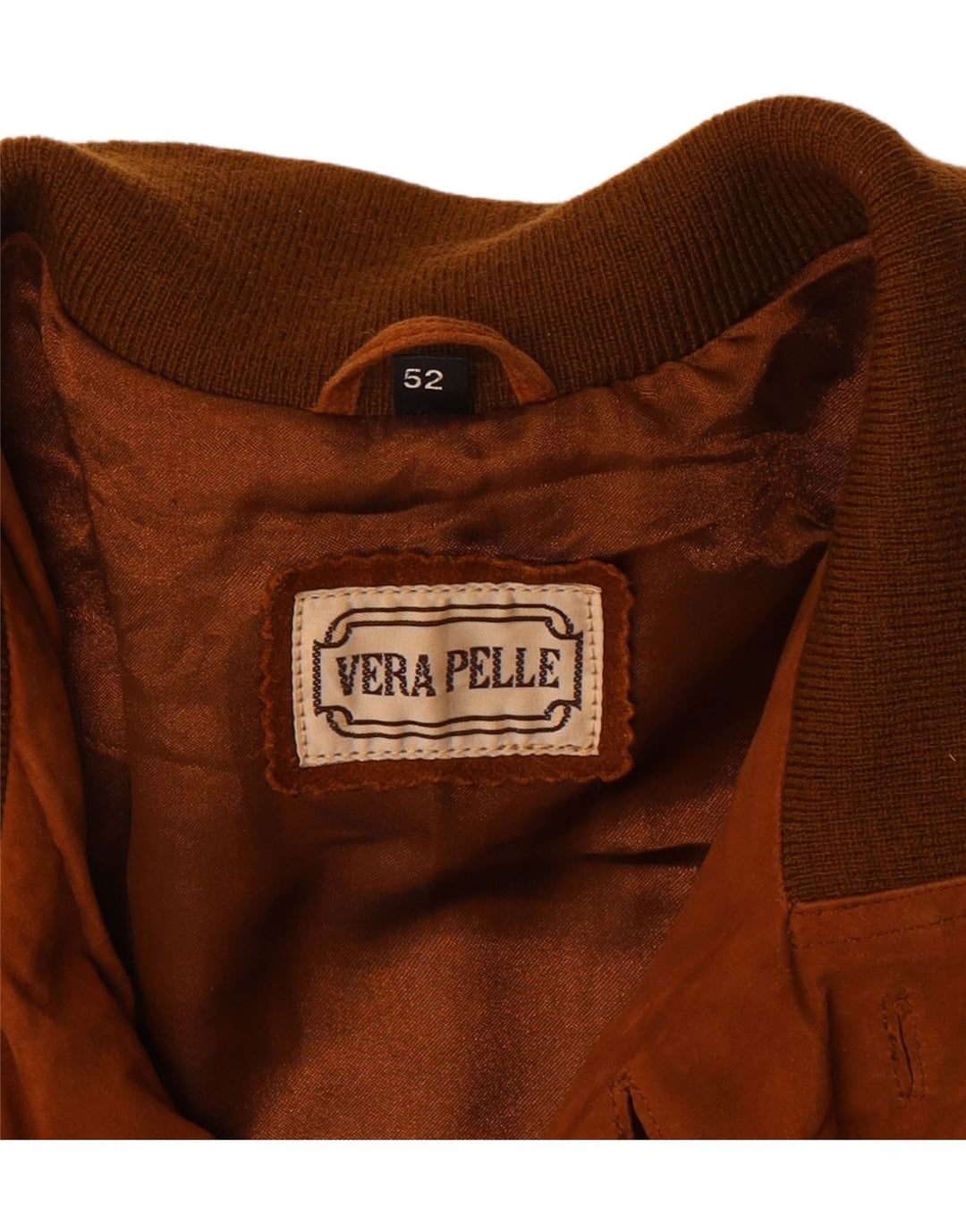 VINTAGE Mens Suede Bomber Jacket IT 52 XL Brown Leather Vintage Vintage and Second-Hand Vintage from Messina Hembry 