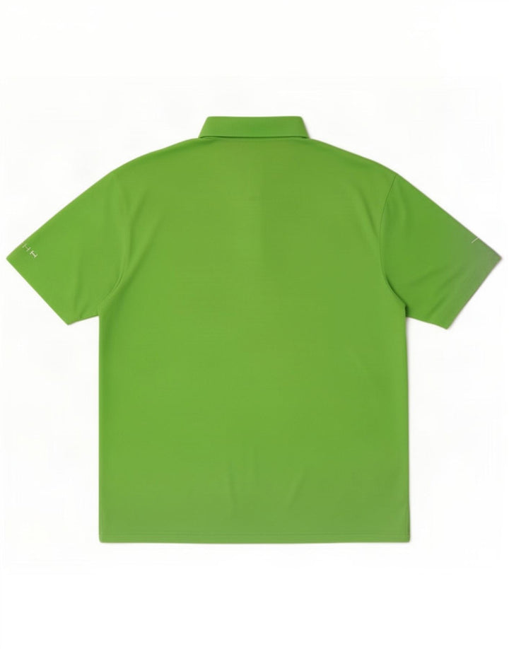 Nike Polo Dri Fit para hombre, poliéster verde grande