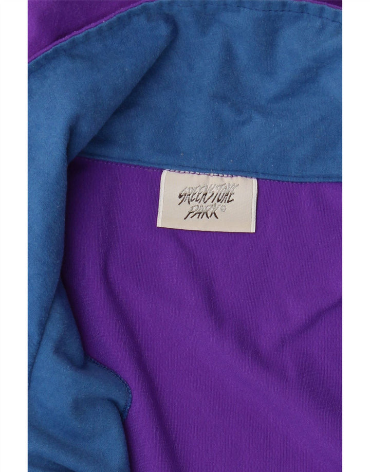 Greenstone Park Hombre Sudadera Con Cremallera En El Cuello Jumper Medium Purple Colorblock