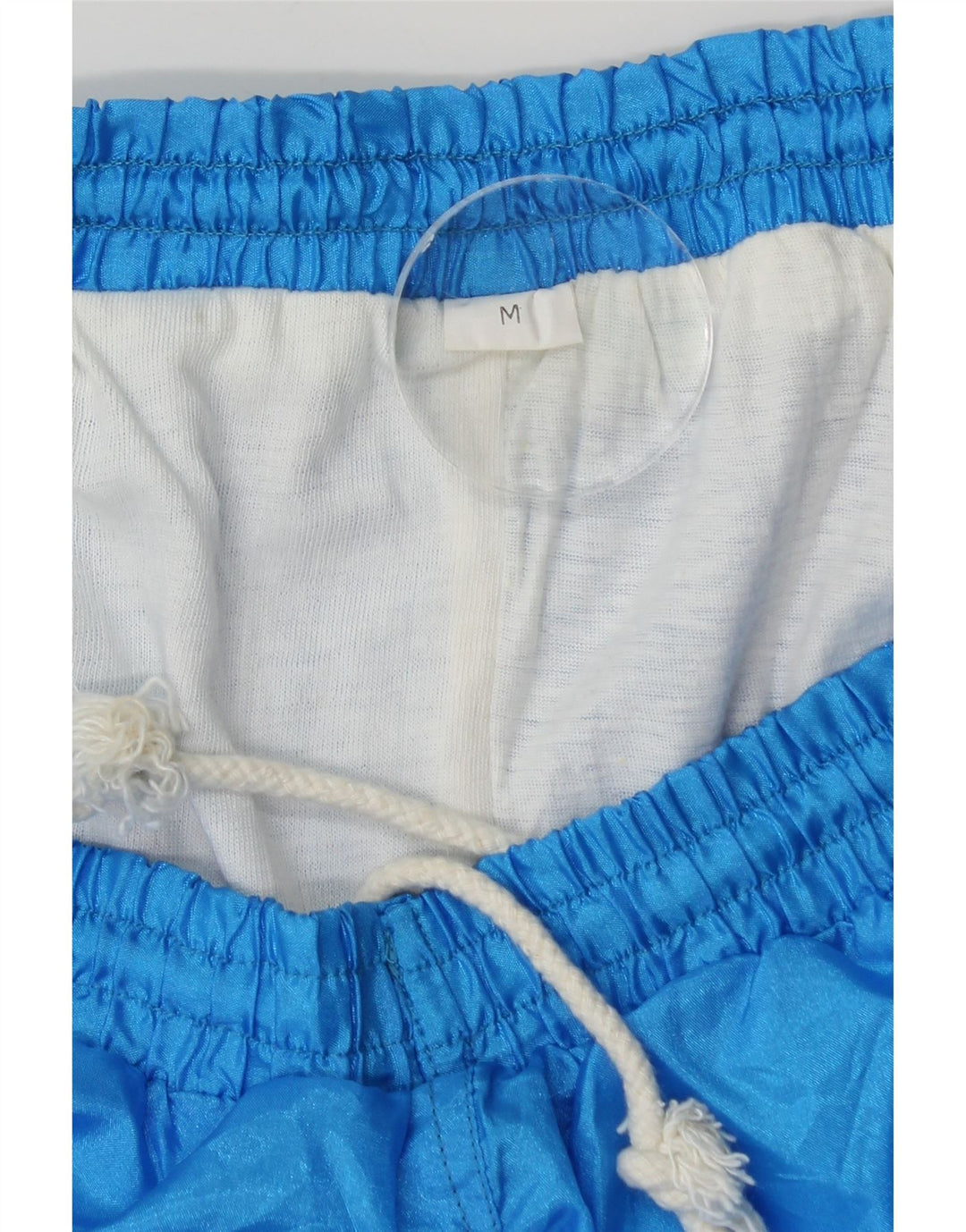 Vintage Hombre Chándal Pantalones Joggers Azul Medio Colorblock Poliamida