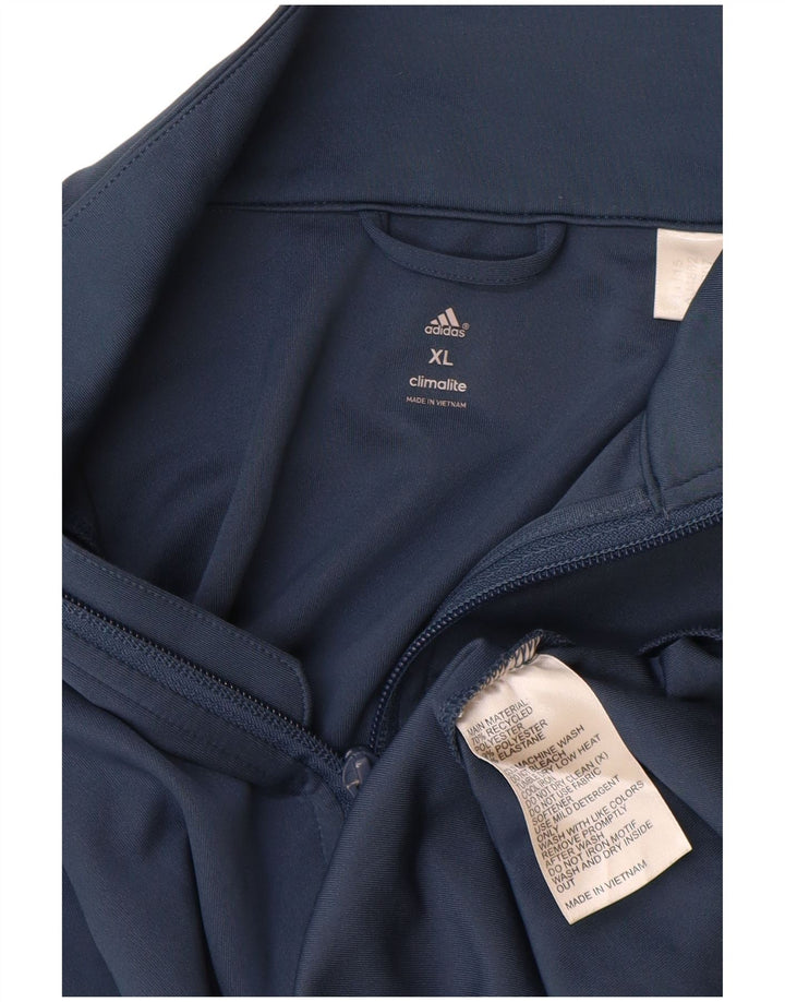 Adidas Mujer Climalite Chándal Top Chaqueta UK 18 XL Azul Marino Poliéster