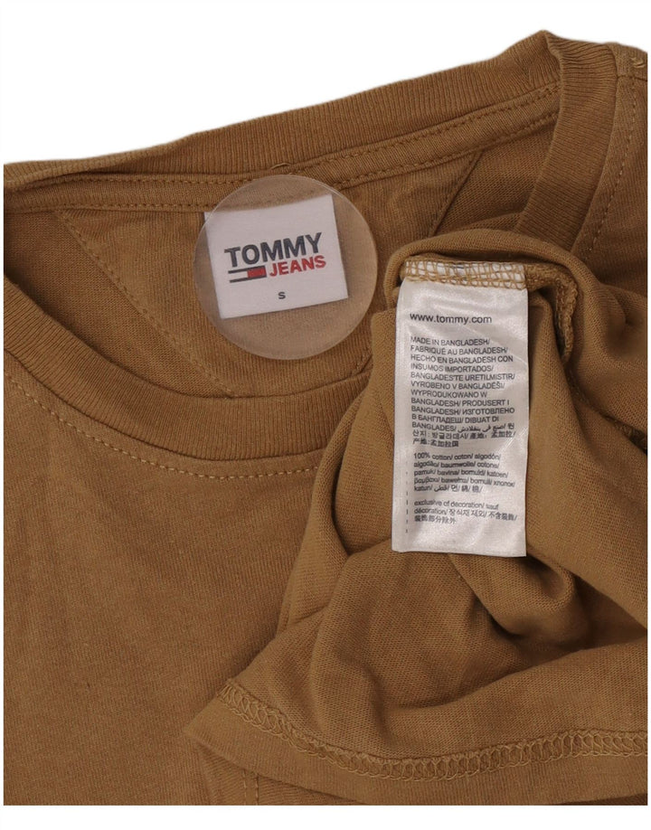 Tommy Hilfiger - Camiseta para hombre, talla pequeña, algodón marrón