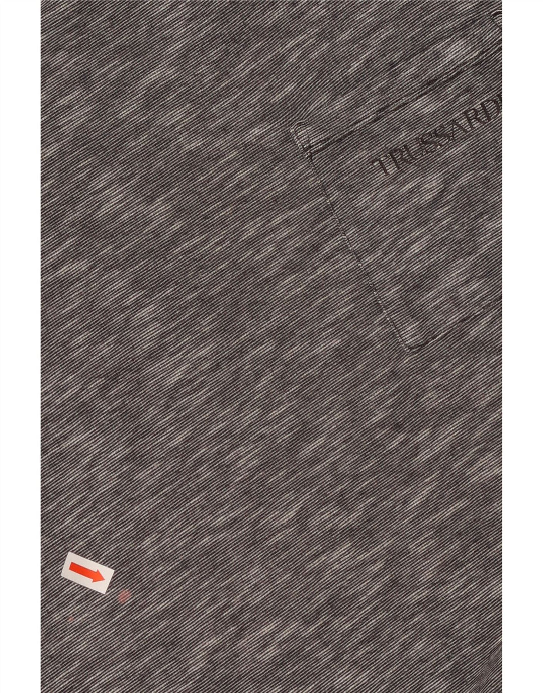 TRUSSARDI Camiseta de hombre pequeña de algodón moteado gris