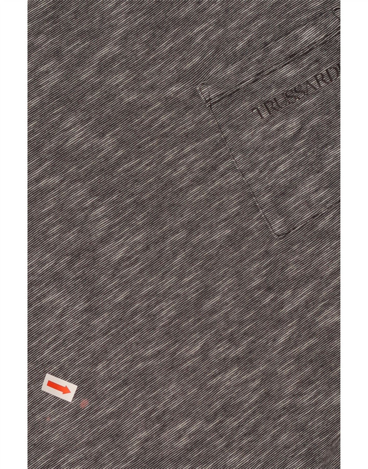 TRUSSARDI Camiseta de hombre pequeña de algodón moteado gris