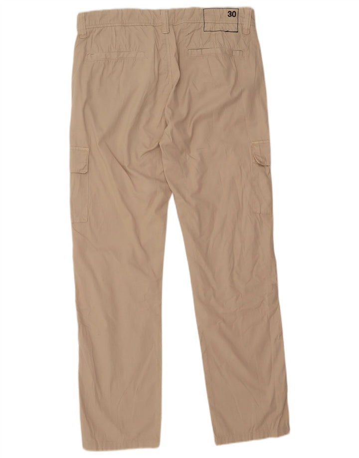 Sun68 Pantalón cargo recto para hombre W30 L30 Algodón beige