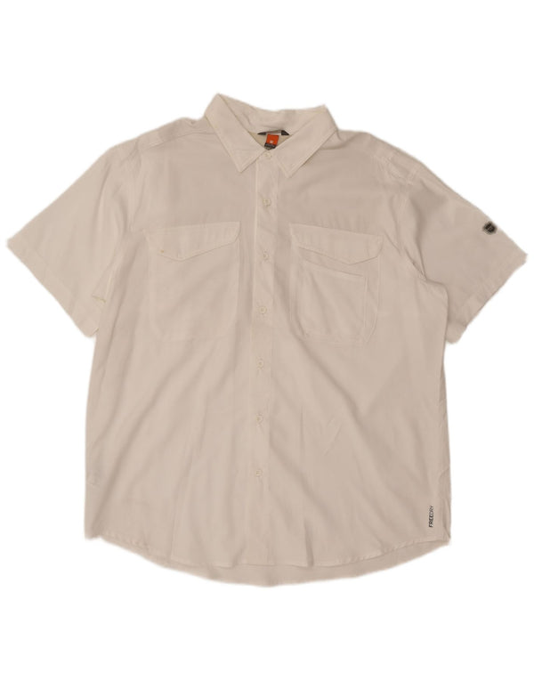 EDDIE BAUER Camisa Manga Corta Hombre XL Blanco Poliéster