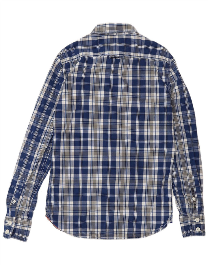 SUPERDRY Camisa Hombre Small Blue Check Cotton