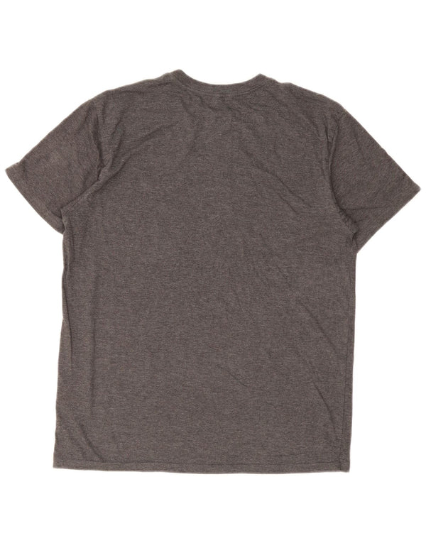 Adidas - Camiseta de golf para hombre con gráfico, talla grande, algodón gris