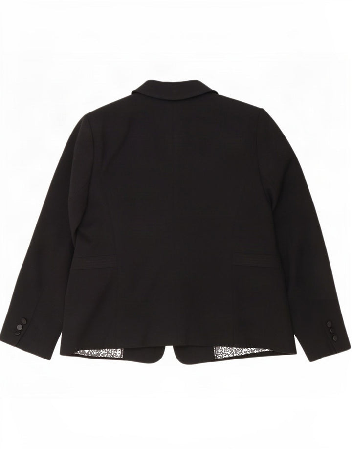 Marks & Spencer Chaqueta tipo blazer con 1 botón para mujer UK 20 2XL Poliéster negro