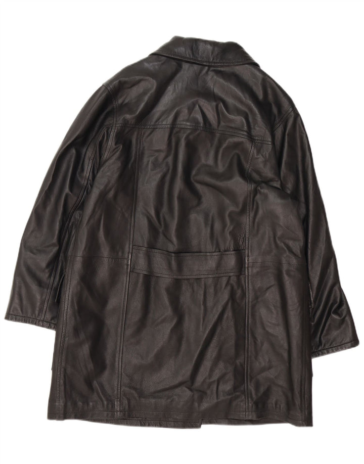 Vintage mujer oversize abrigo de doble pecho IT 42 Medio Negro