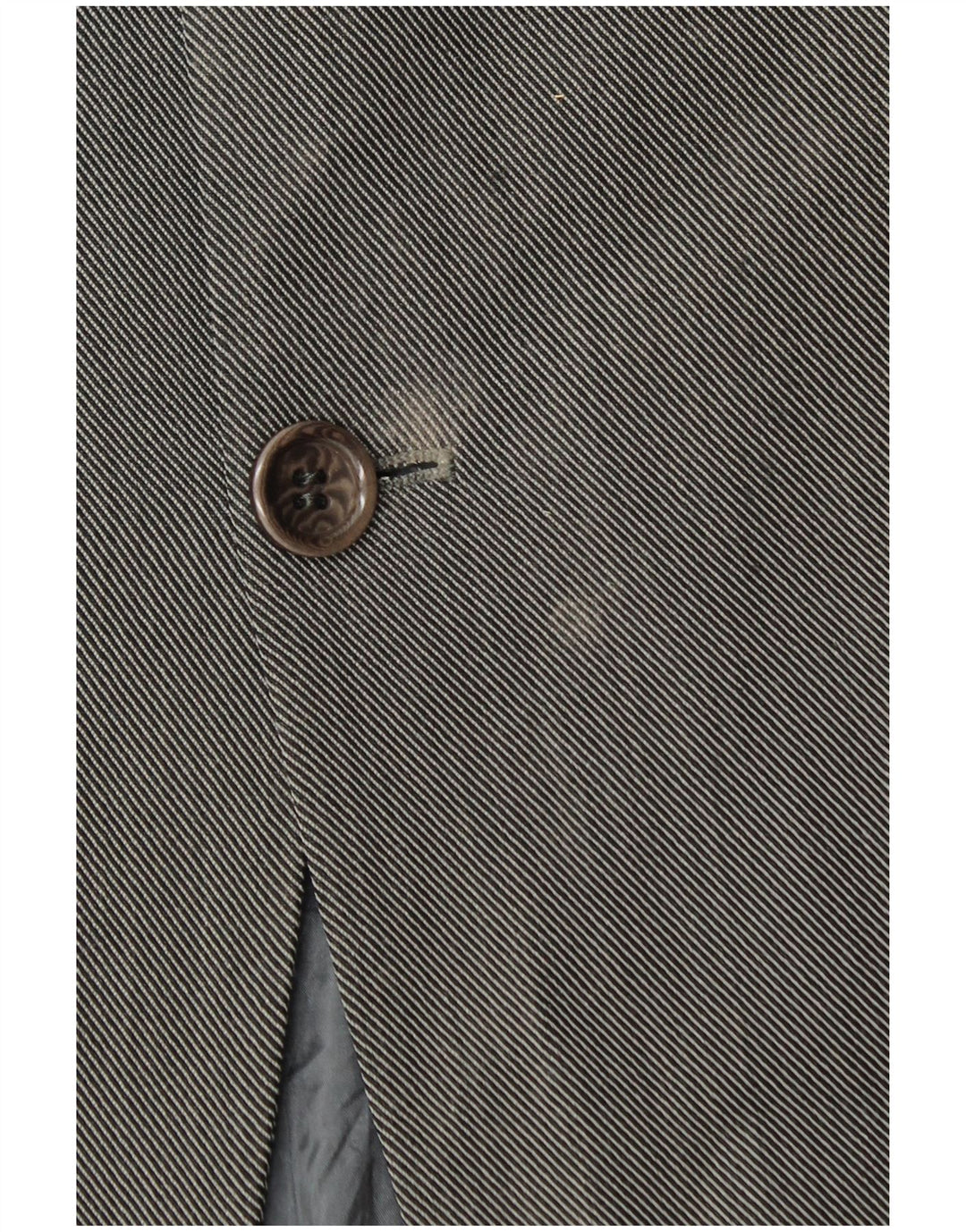 Armani Collezioni Chaqueta tipo blazer de 3 botones para hombre IT 50 Lana gris medio