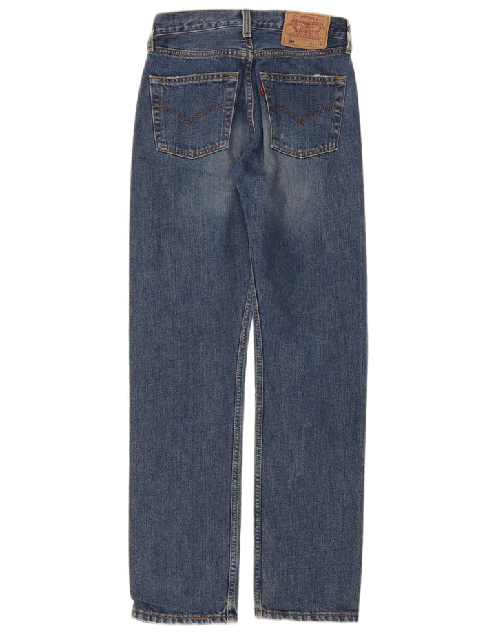 Levi's Jeans rectos desgastados 501 para hombre W27 L32 Algodón azul