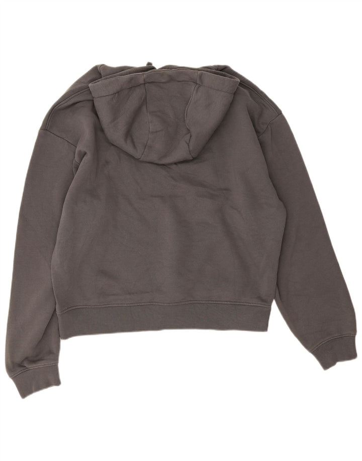 Zara Hombre Sudadera Con Capucha Jersey Gris Medio Algodón