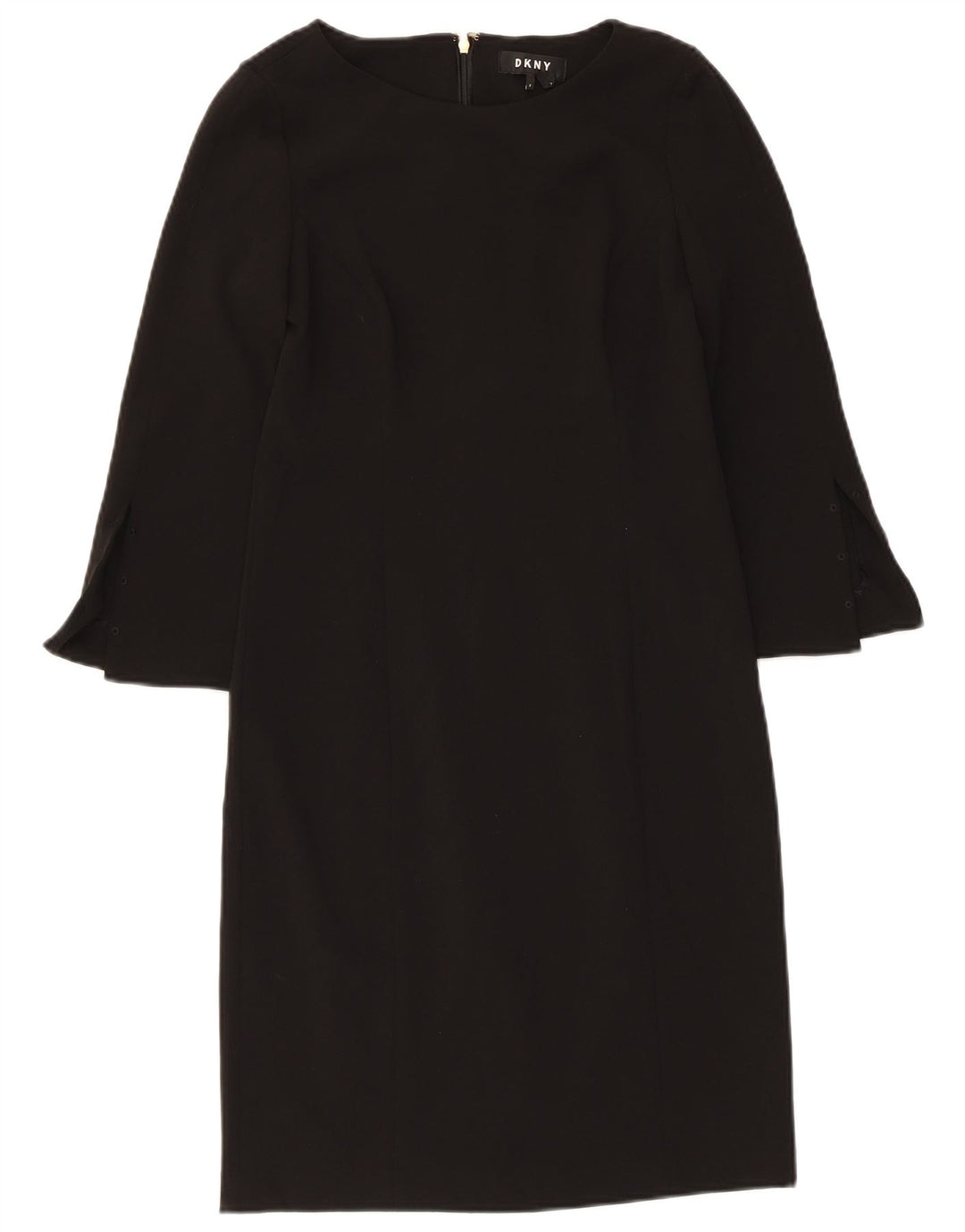Dkny Vestido de manga 3/4 para mujer US 2 XS Poliéster negro
