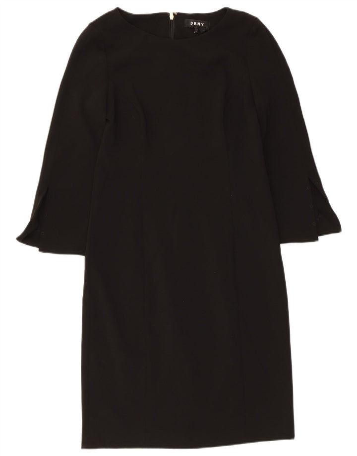 Dkny Vestido de manga 3/4 para mujer US 2 XS Poliéster negro