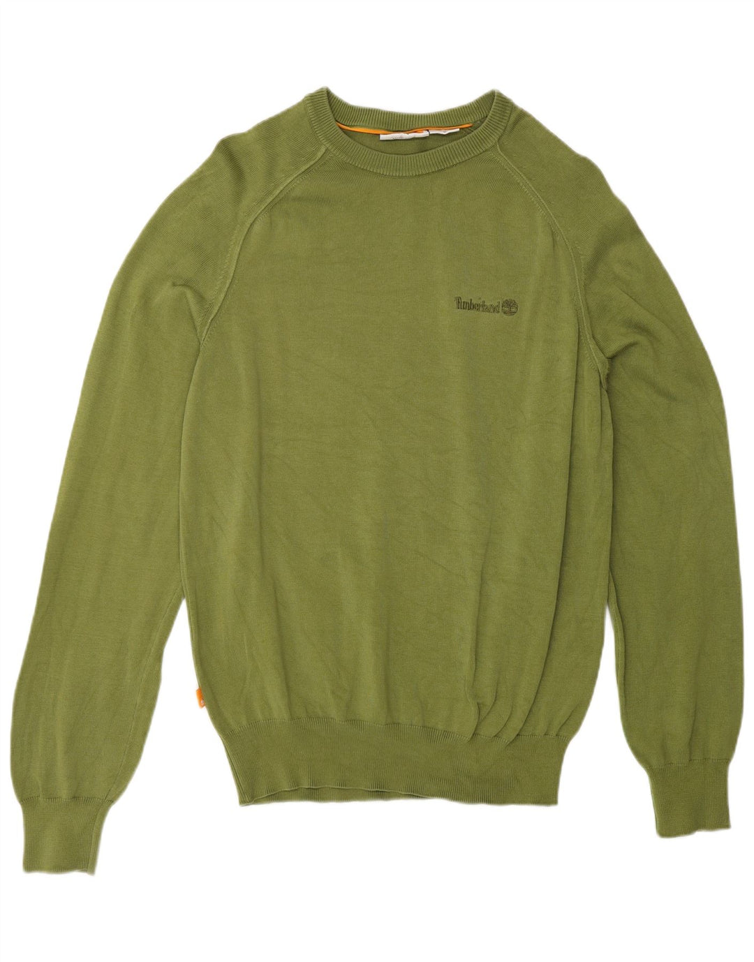 Timberland Jersey De Cuello Redondo Para Hombre Jersey De Algodón Caqui Medio