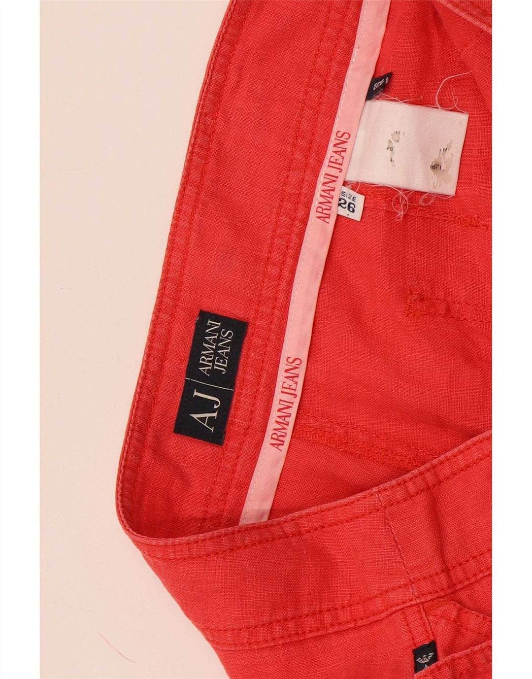 Armani Mujer Shorts Cargo W26 Pequeño Rojo