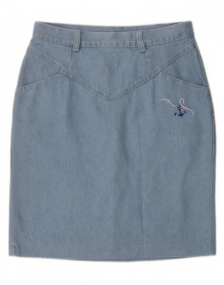 VINTAGE Womens Denim Skirt W30 Medium  Blue