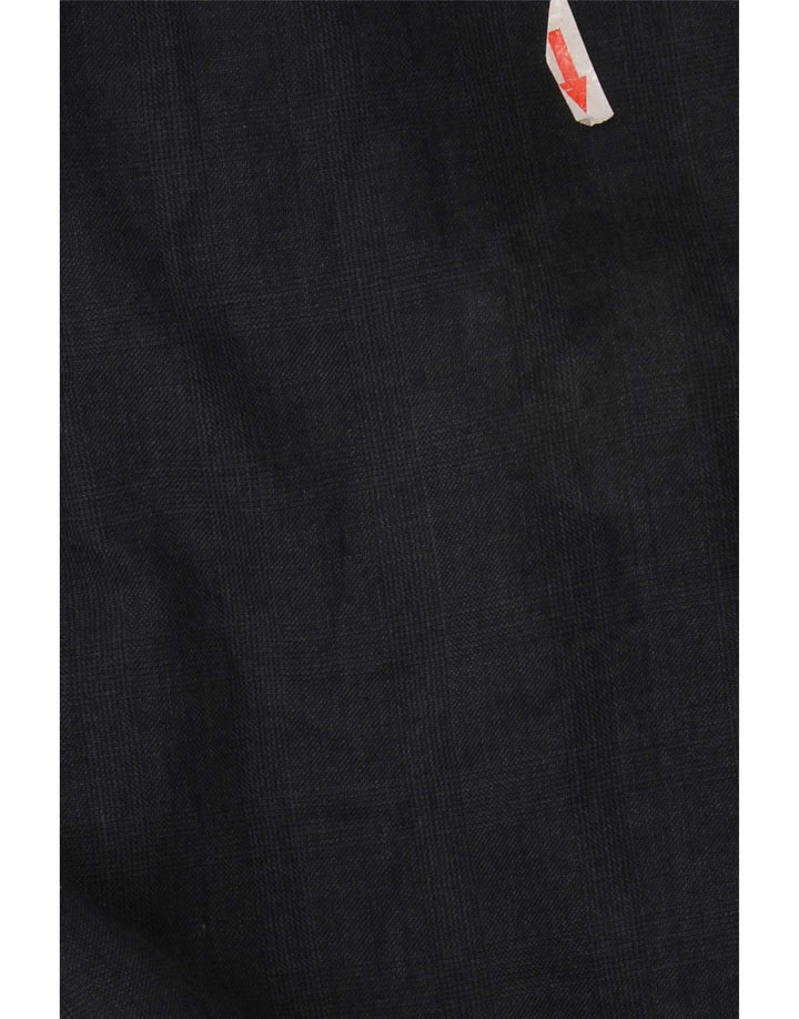 Marks & Spencer Pantalones de traje a medida para hombre W42 L31 Azul marino a cuadros