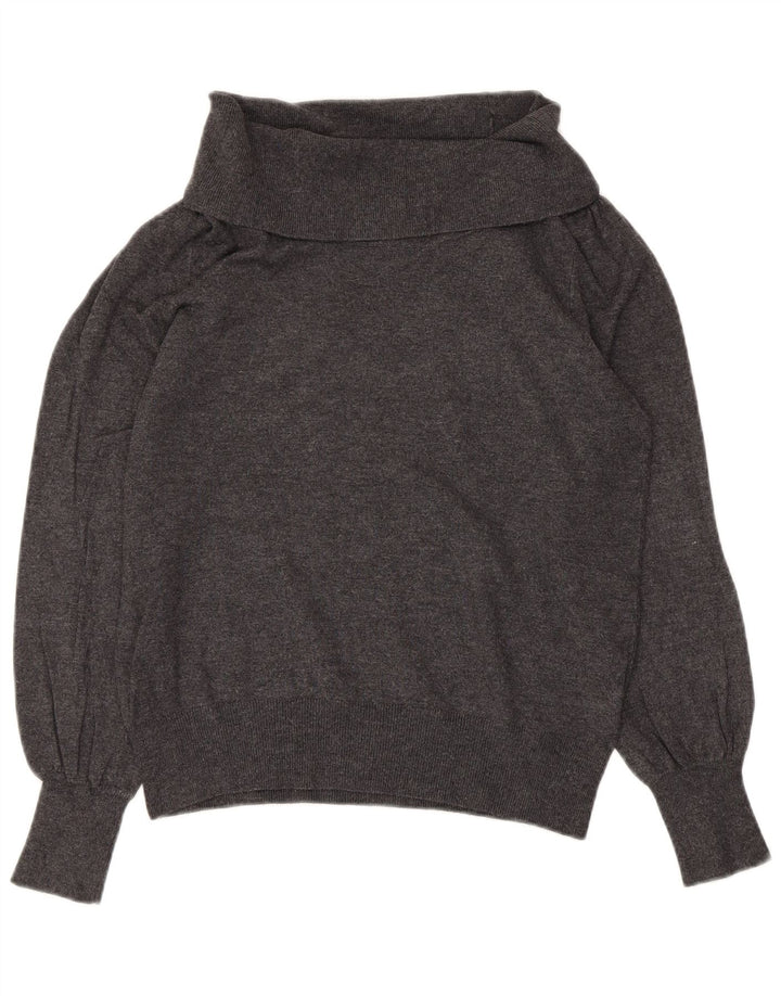 Marks & Spencer - Jersey con cuello vuelto para mujer, talla 40, viscosa gris medio