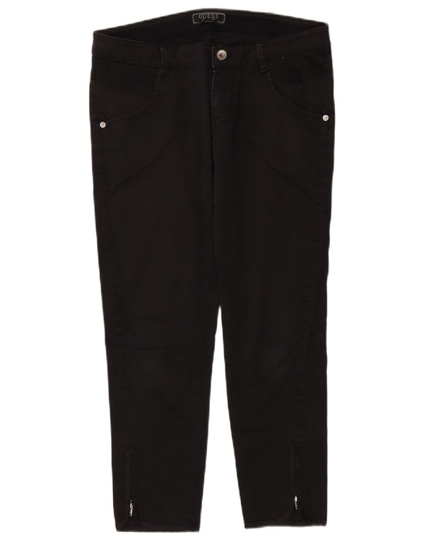 Pantalones Cortos Guess Mujer W30 L25 Algodón Negro