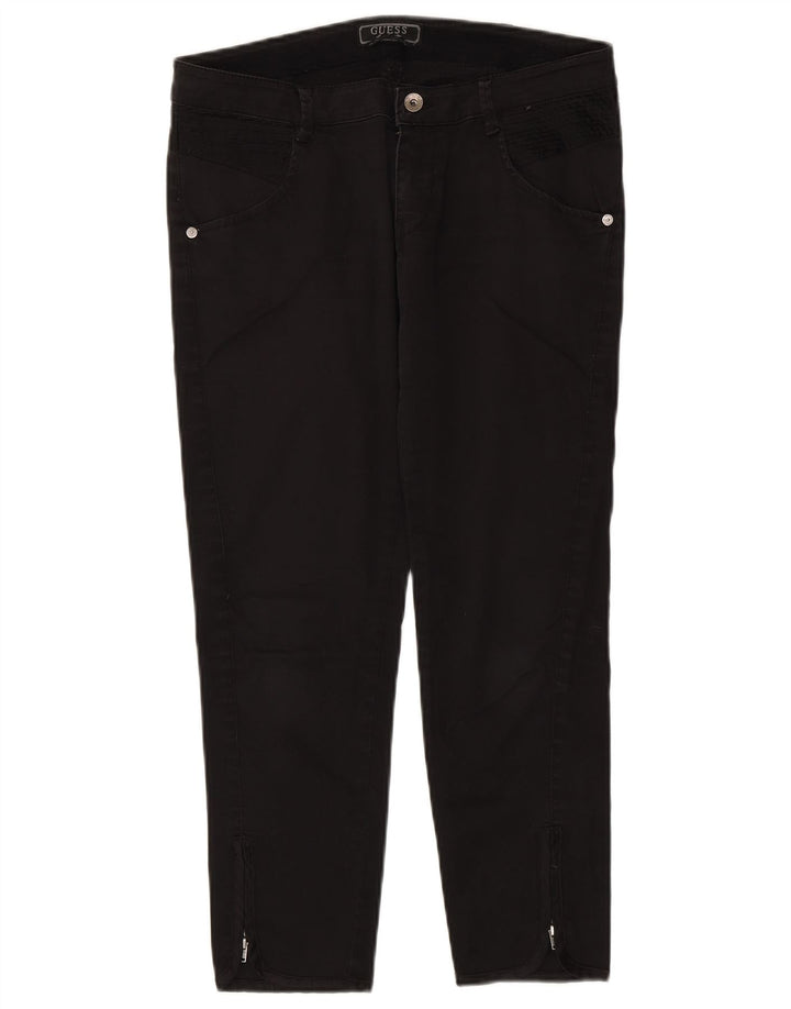Pantalones Cortos Guess Mujer W30 L25 Algodón Negro