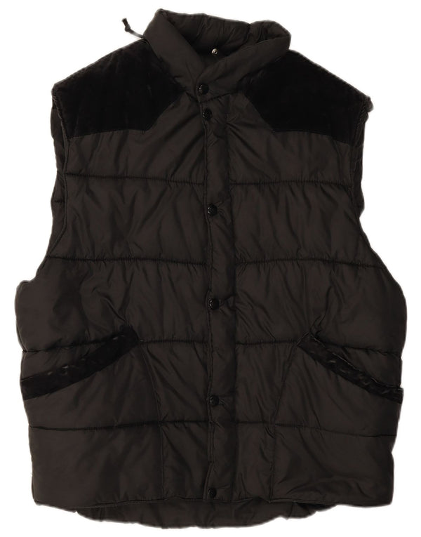 Casucci Chaleco acolchado gráfico para hombre UK 38 Mediano Poliamida negra