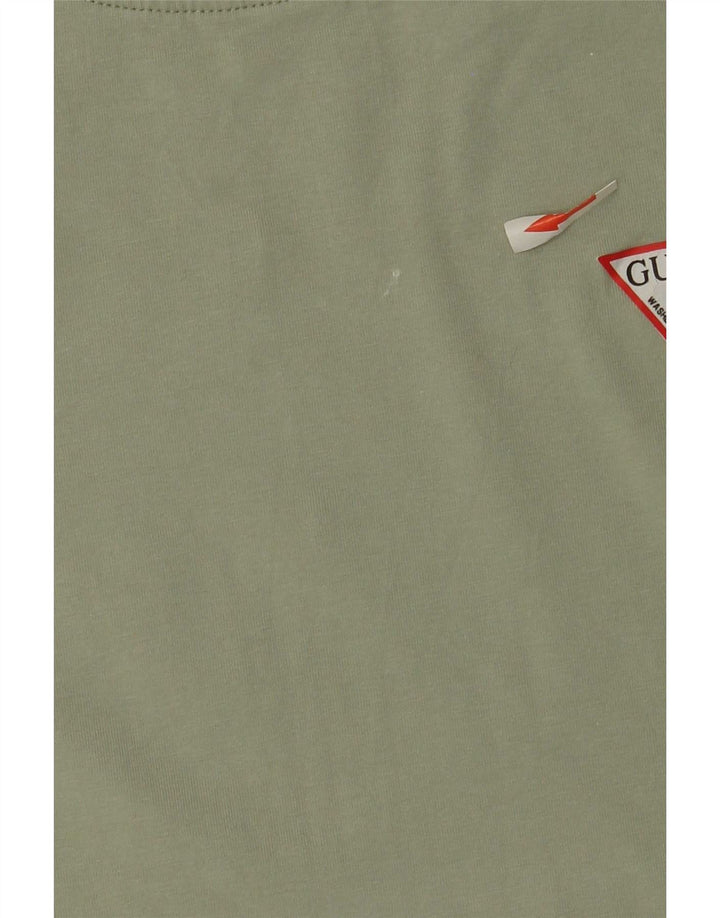 Guess Camiseta para mujer Top UK 12 Algodón verde medio