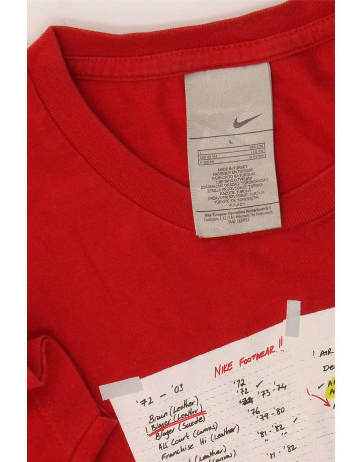 Nike - Camiseta con gráfico regular para hombre, talla grande, algodón rojo