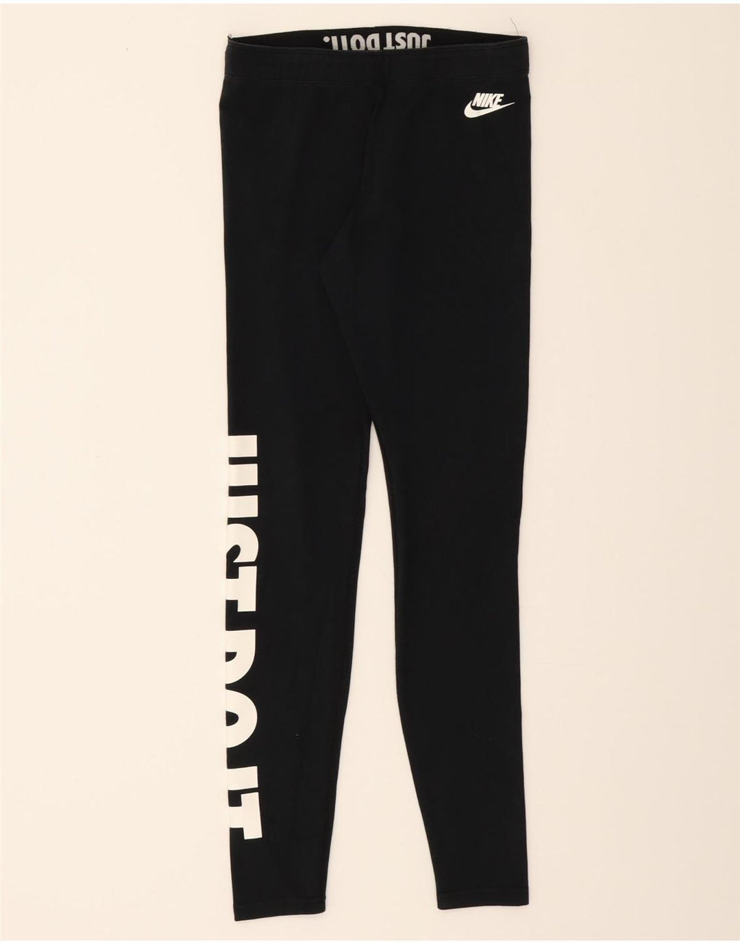 NIKE Womens Graphic Leggings UK 8 Small Black Cotton Vintage Nike and Second-Hand Nike from Messina Hembry 