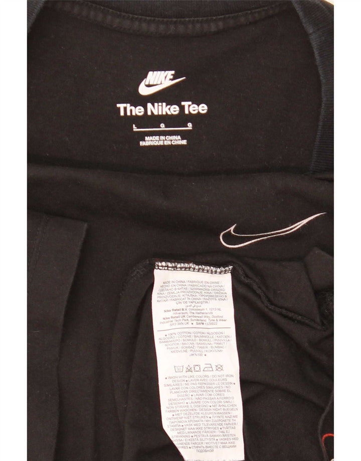 Nike - Camiseta gráfica para hombre, talla grande, algodón negro