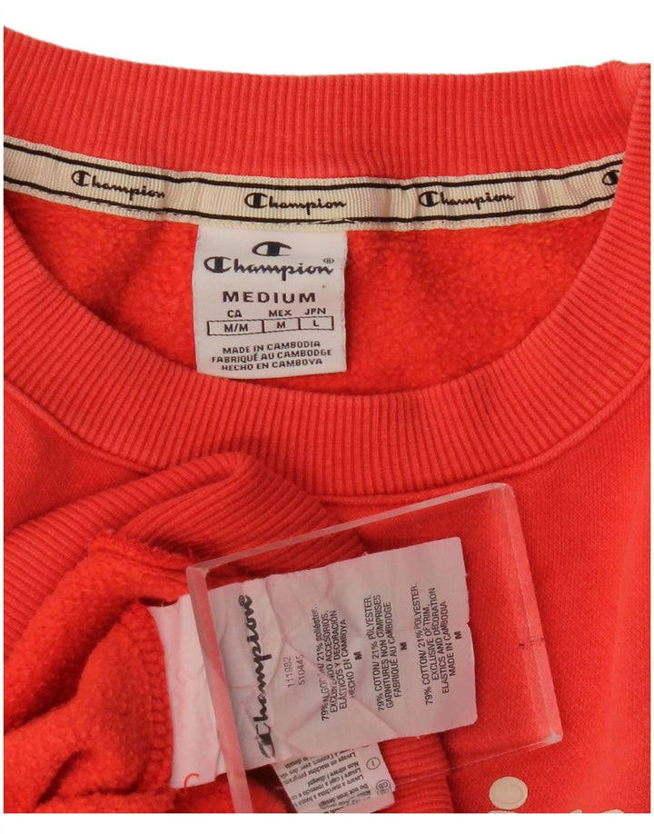 Champion Sudadera Gráfica para Mujer Jumper UK 12 Medium Rojo Algodón
