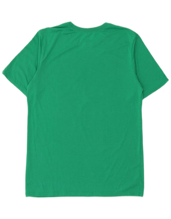 NIKE Mens Dri Fit Graphic T-Shirt Top Medium Green