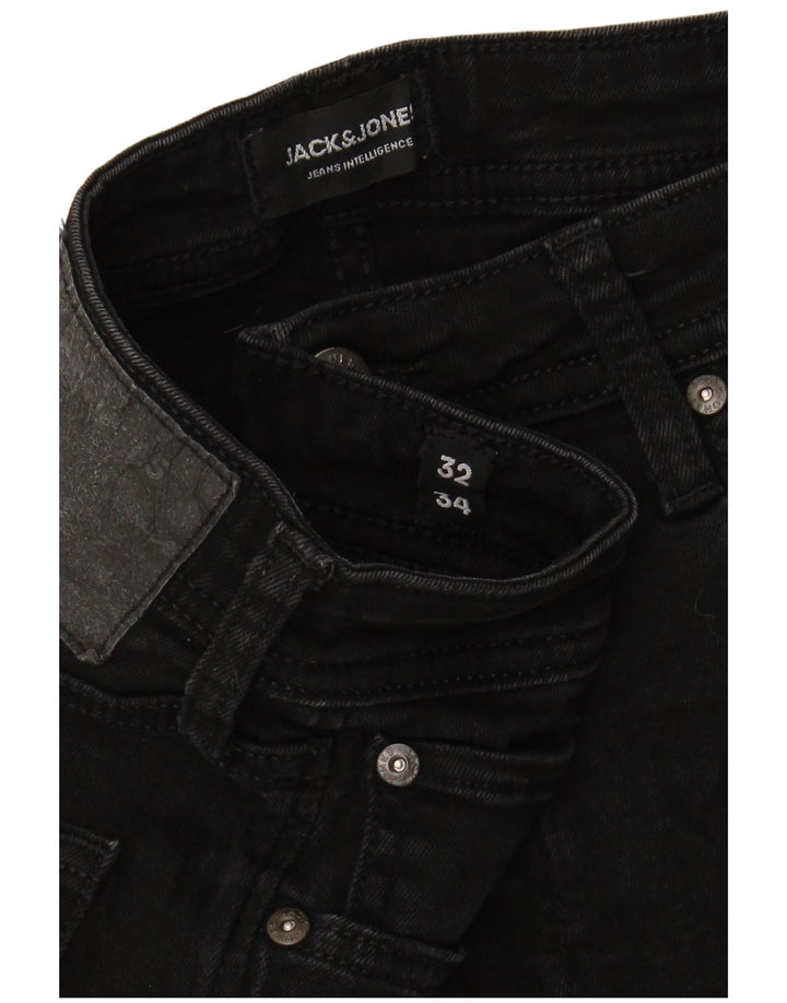 JACK & JONES Vaqueros pitillo para hombre W32 L34 Negro